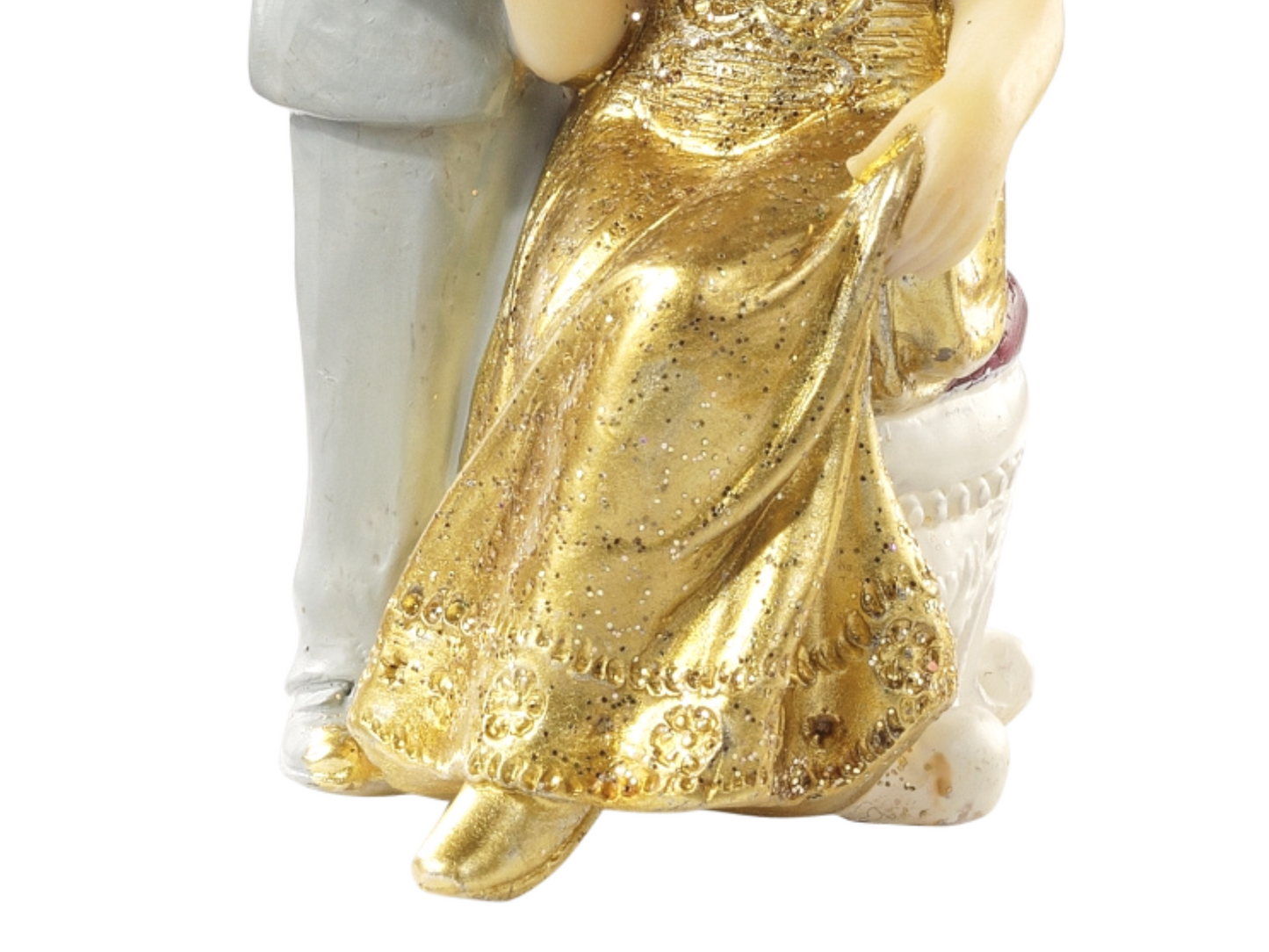 Figur goldene Hochzeit Jubiläum 50 Jahre sitzend