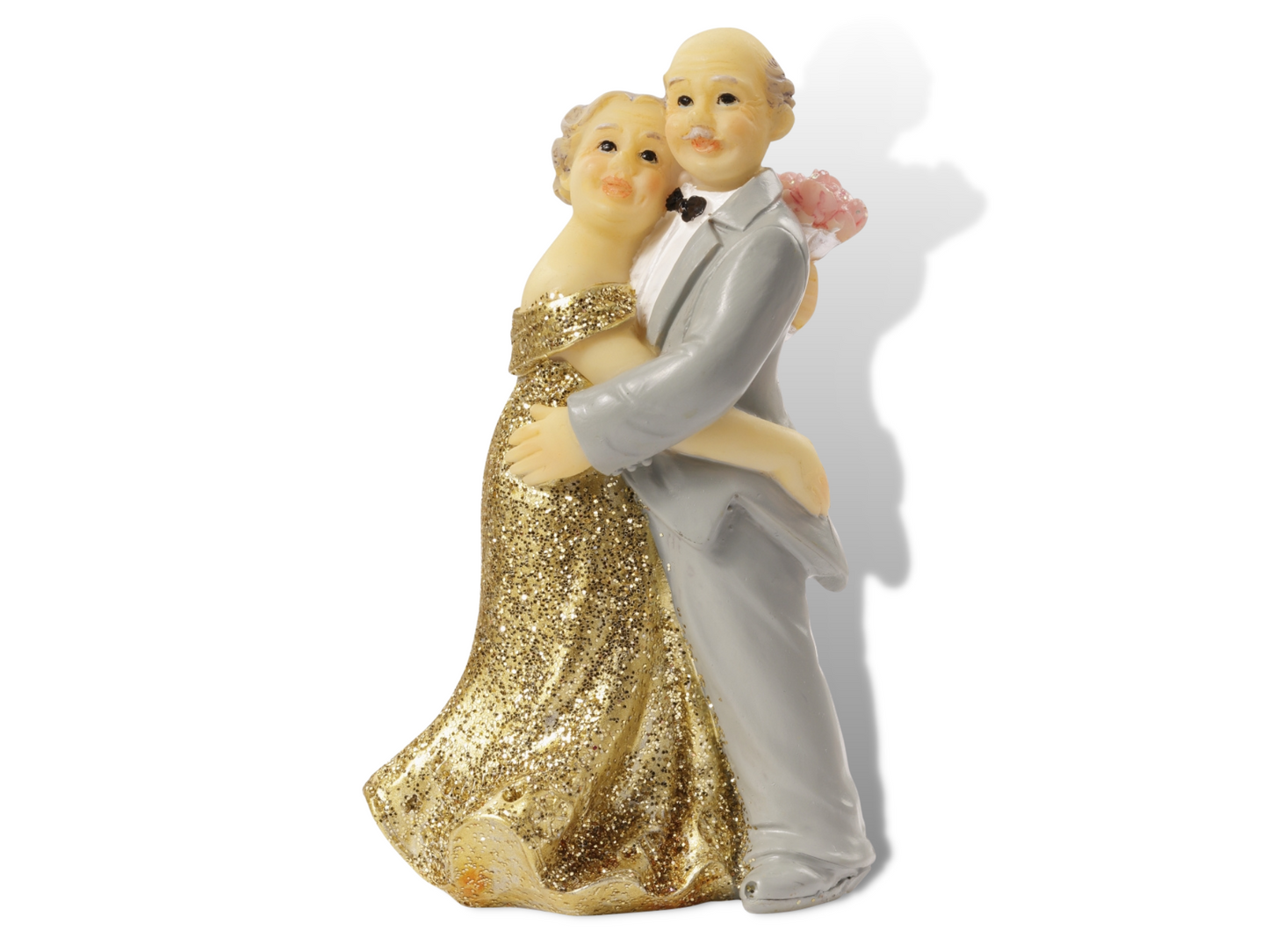 Figur goldene Hochzeit Jubiläum 50 Jahre gold Goldhochzeit Deko Tortenfigur