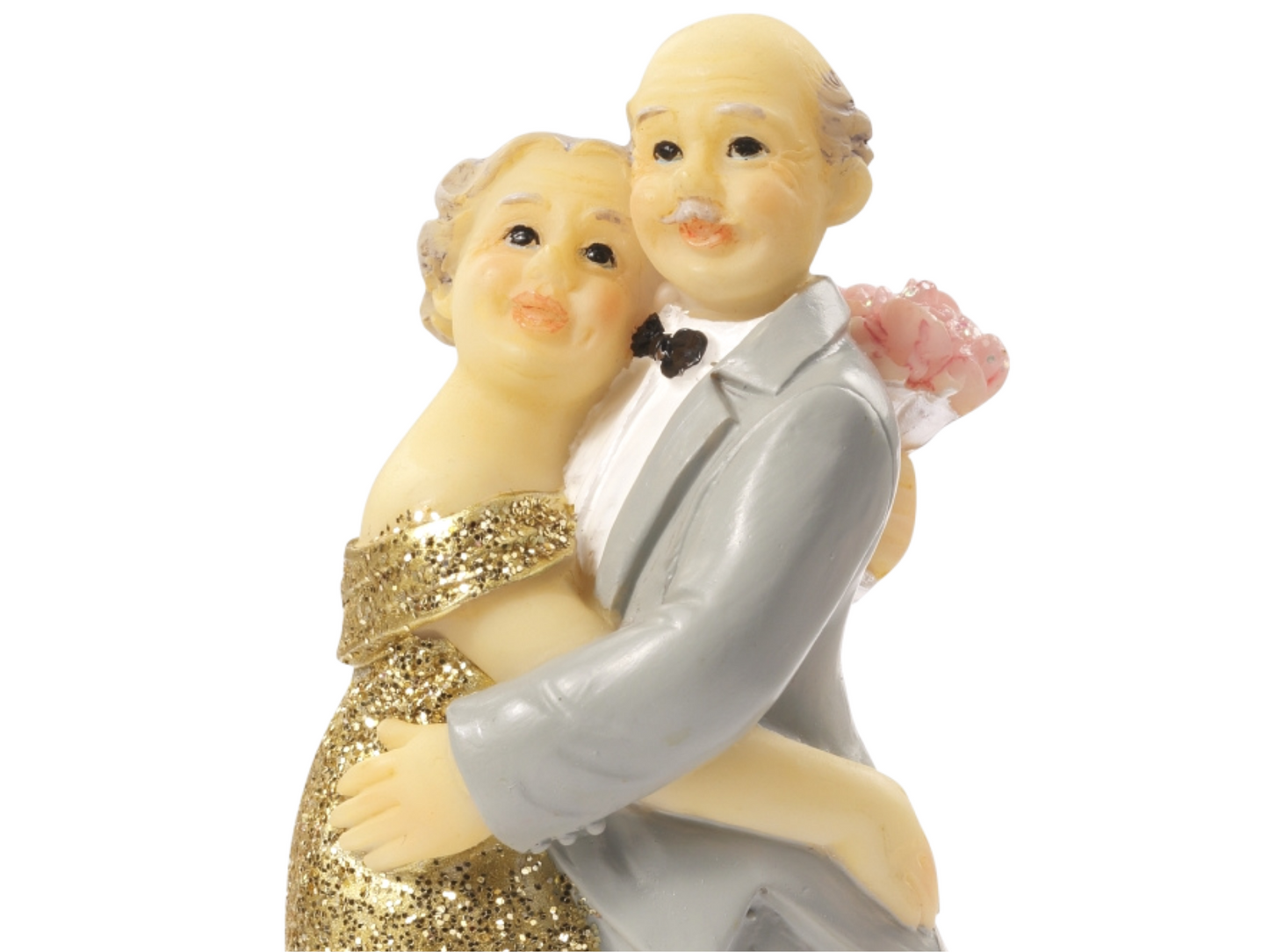 Figur goldene Hochzeit Jubiläum 50 Jahre gold Goldhochzeit Deko Tortenfigur