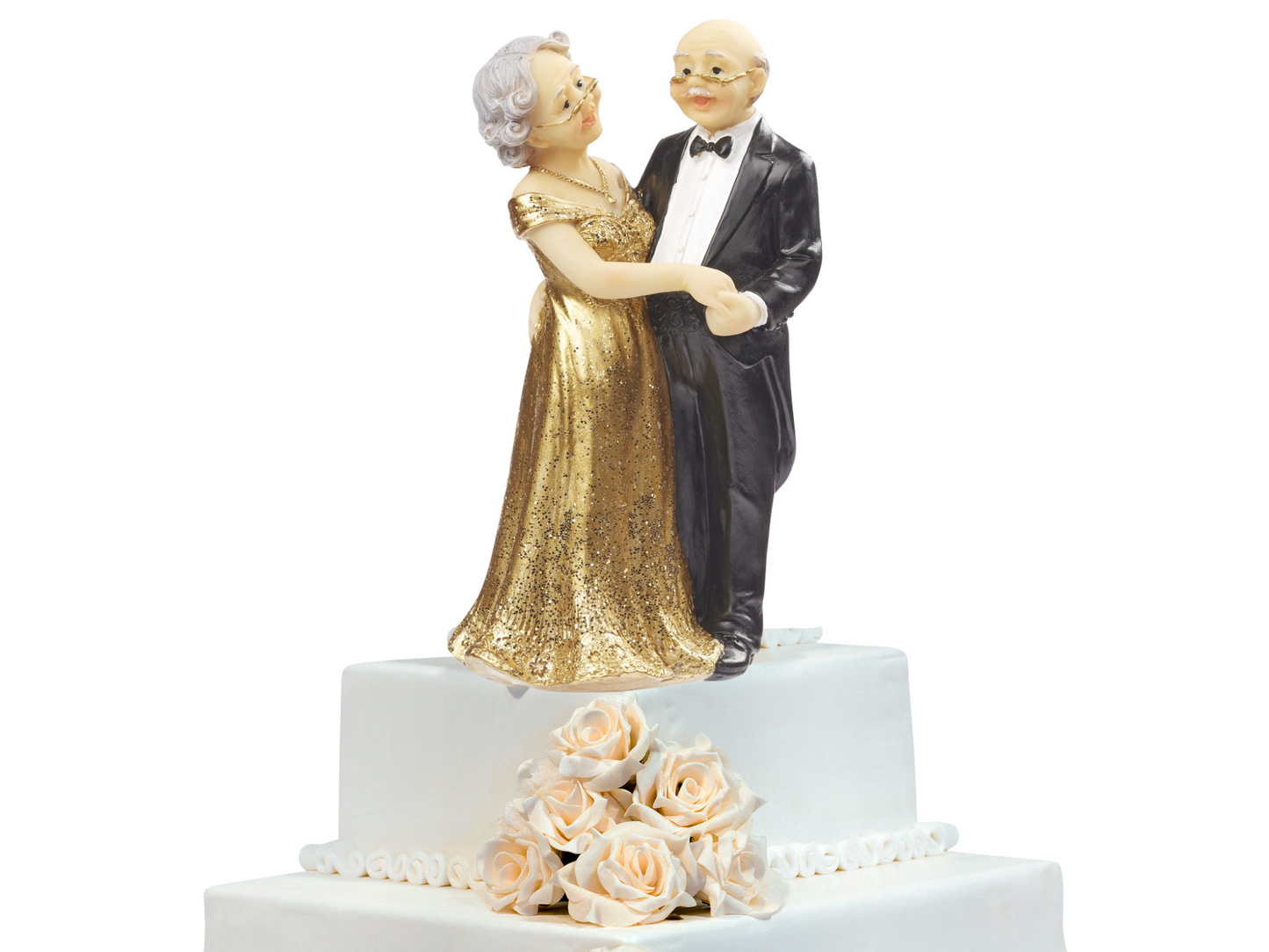 Figur goldene Hochzeit Jubiläum 50 Jahre gold schwarz