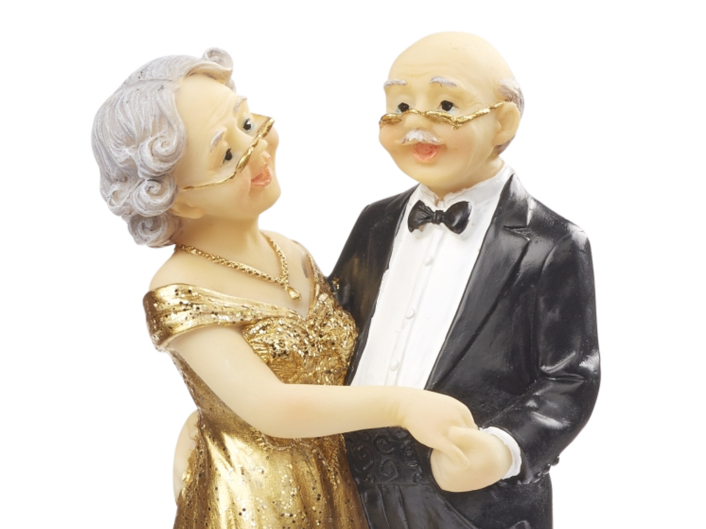 Figur goldene Hochzeit Jubiläum 50 Jahre gold schwarz