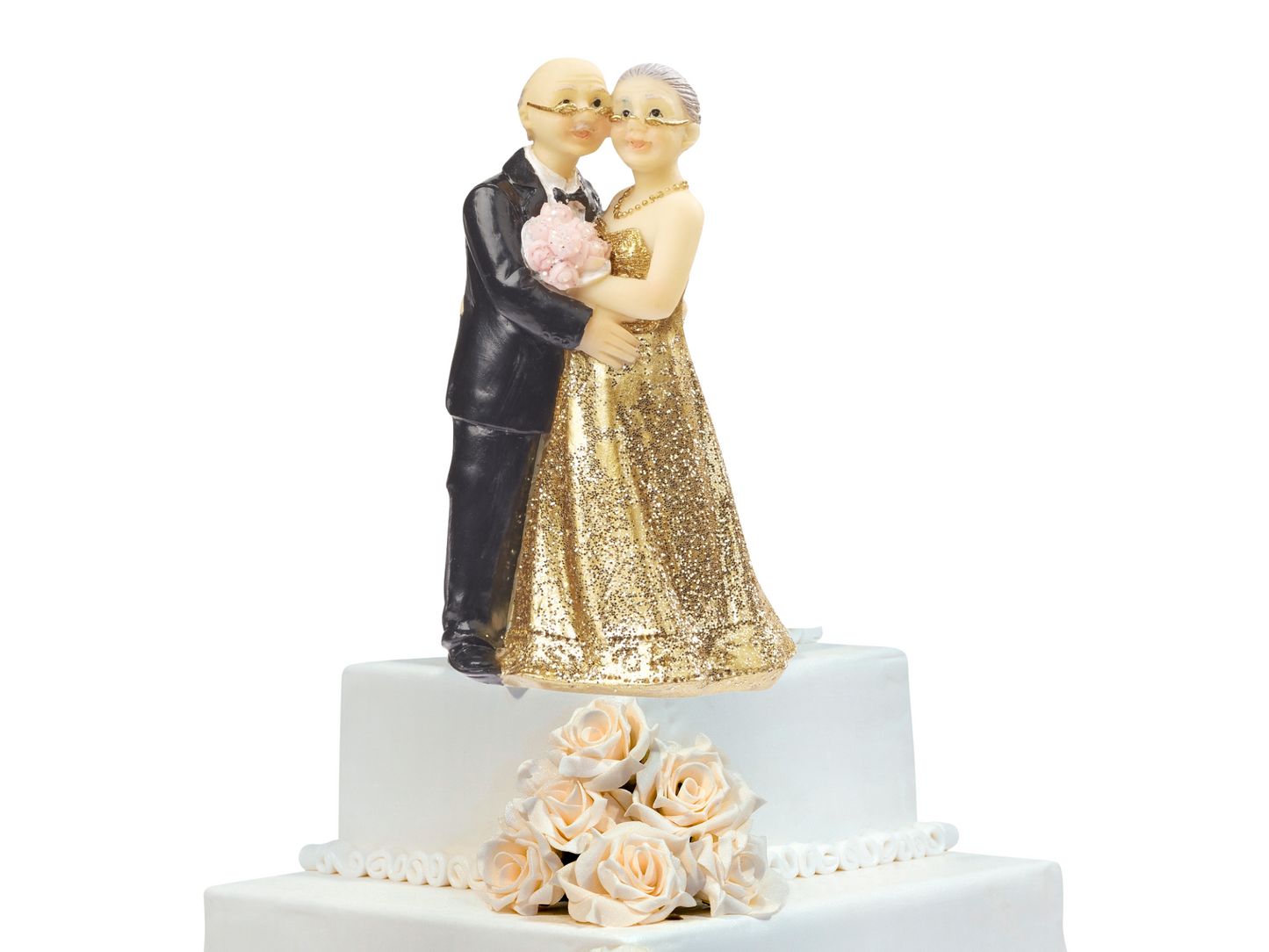 Figur goldene Hochzeit Jubiläum 50 Jahre gold schwarz