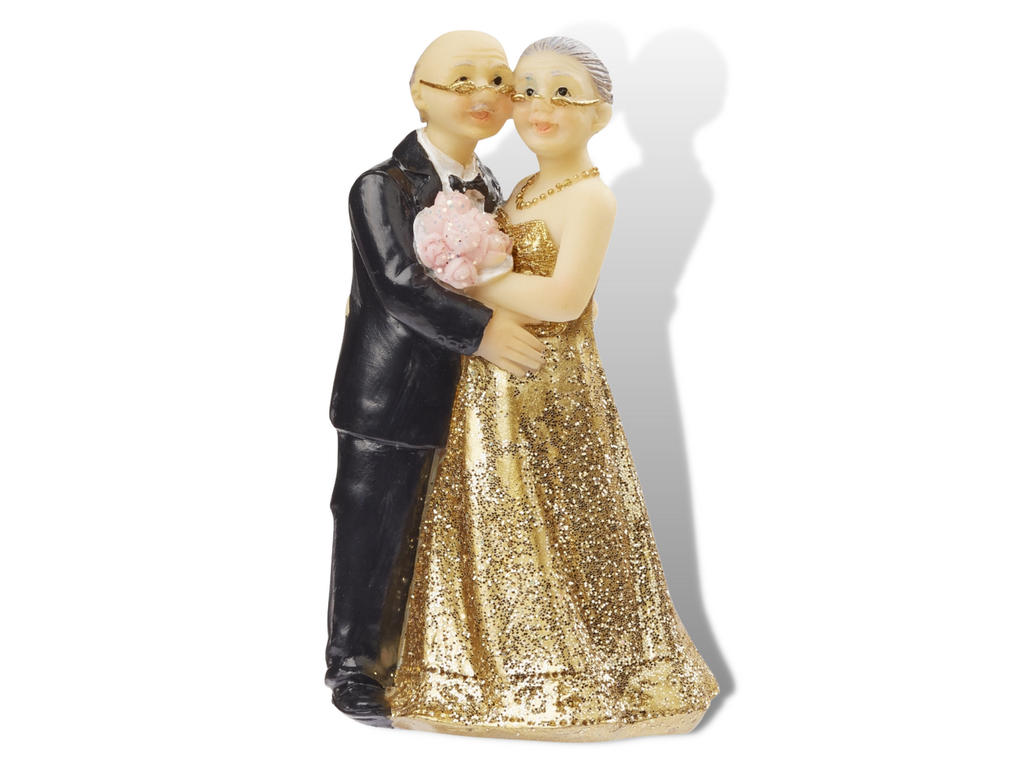 Figur goldene Hochzeit Jubiläum 50 Jahre gold schwarz