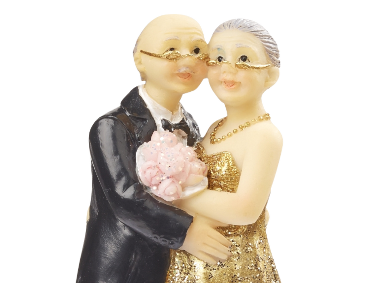 Figur goldene Hochzeit Jubiläum 50 Jahre gold schwarz