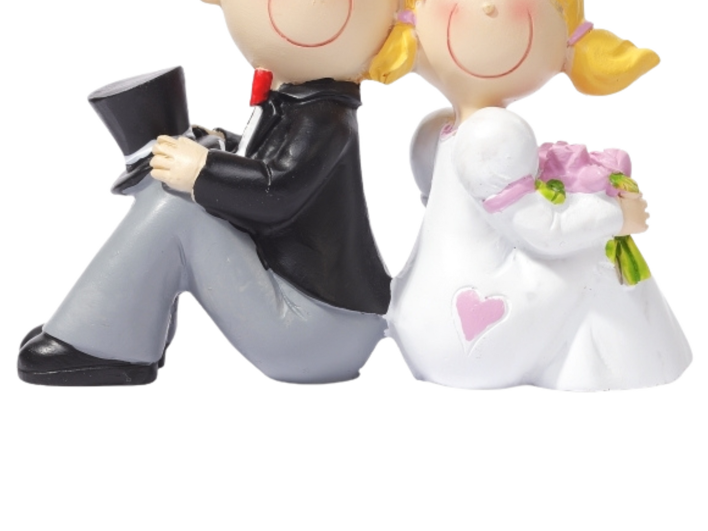 Figur zur Hochzeit | Brautpaar sitzt | Deko Tortenfigur | Hochzeitsfigur