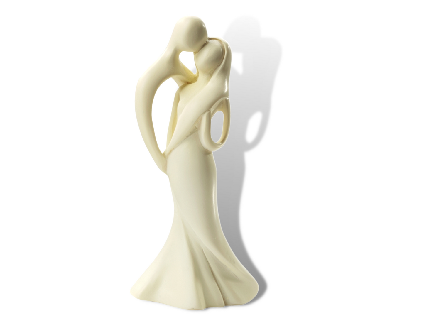 Deko Figur zur Hochzeit | Brautpaar modern in creme als Tortenfigur für die Hochzeitstorte