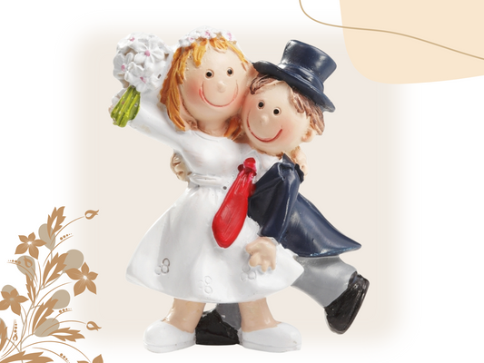 Figur Hochzeit Brautpaar weiß Hochzeitspaar Tortenfigur Deko