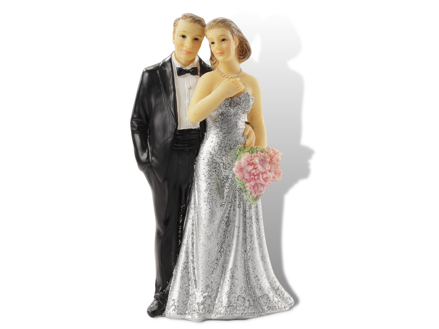 Deko Figur zur Silberhochzeit 10cm Tortenfigur