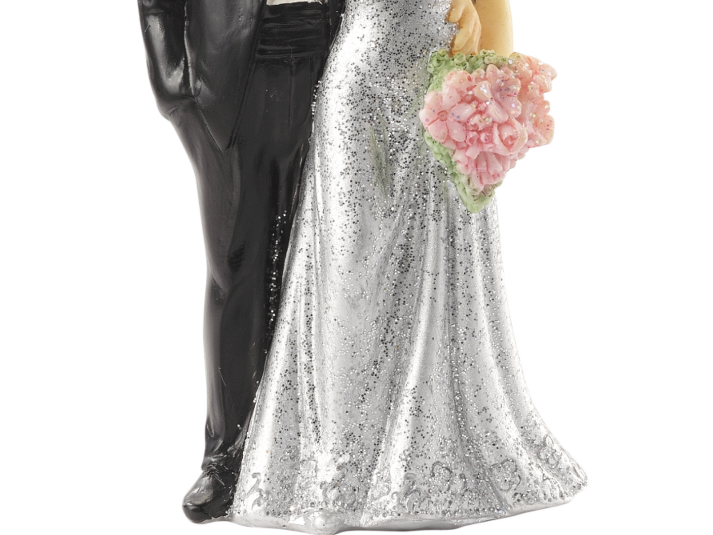 Deko Figur zur Silberhochzeit 10cm Tortenfigur