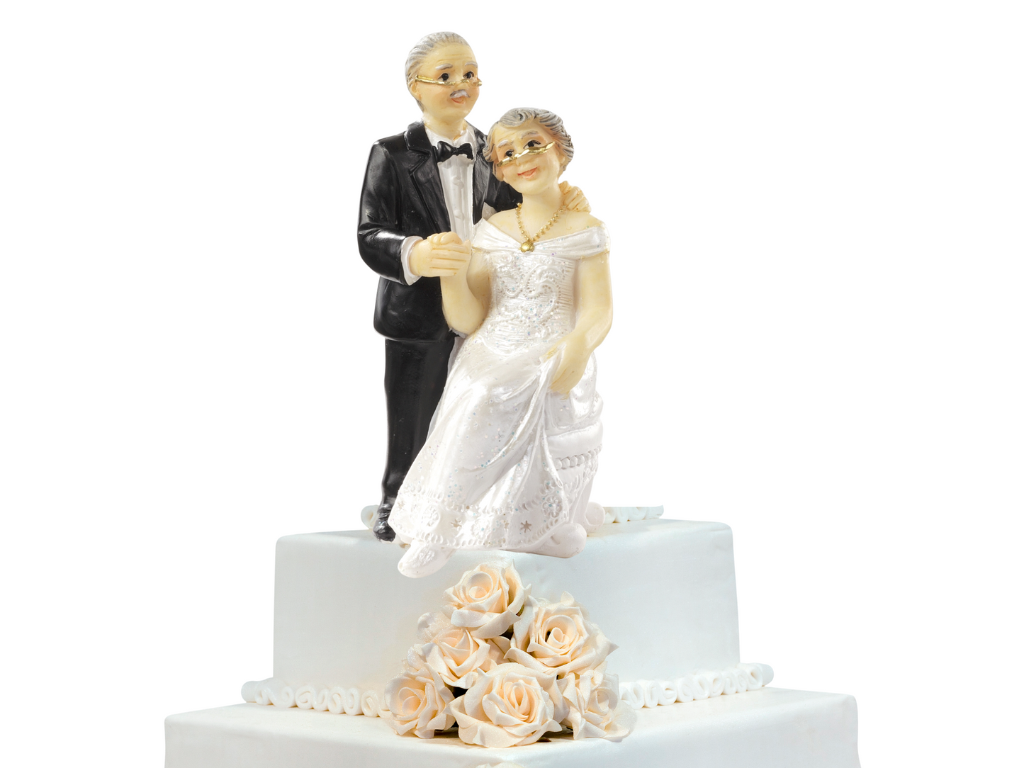 Figur zur Senioren Hochzeit Brautpaar Hochzeitstorte Deko Tortenfigur Geschenkidee Tortenaufsatz Hochzeitsgeschenk