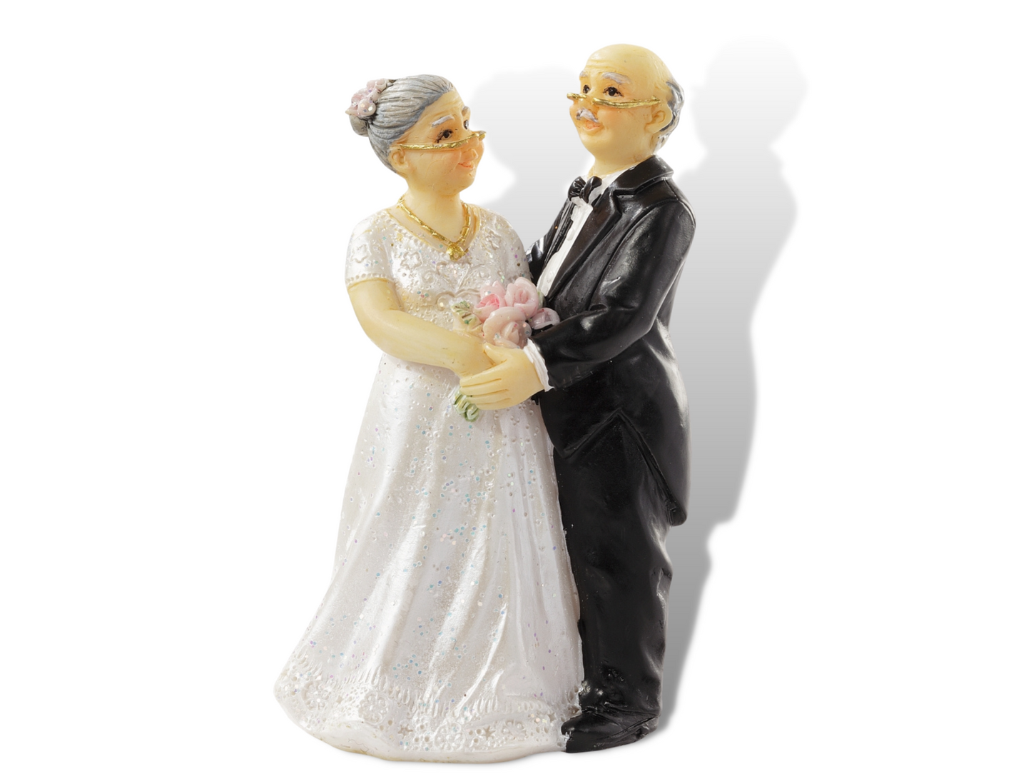 Figur zur Senioren Hochzeit oder Jubiläum Brautpaar Hochzeitstorte Deko Tortenfigur