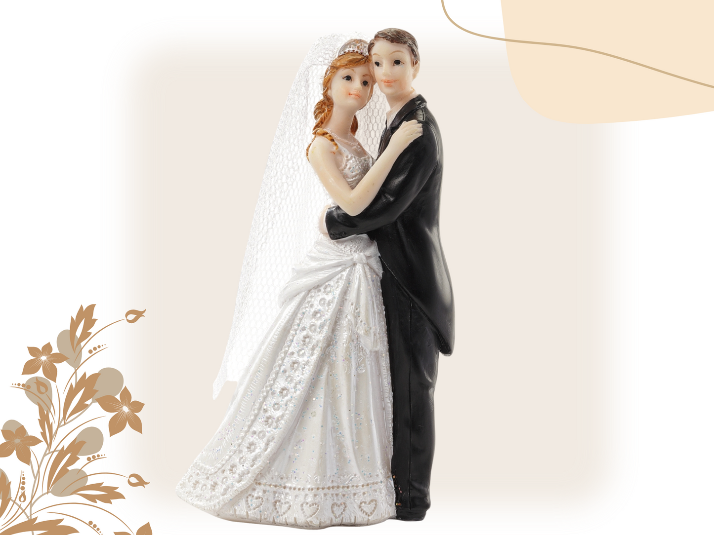 Figur zur Hochzeit | Brautpaar Bräutigam Hochzeitstanz | Deko Tortenfigur | Hochzeitsfigur