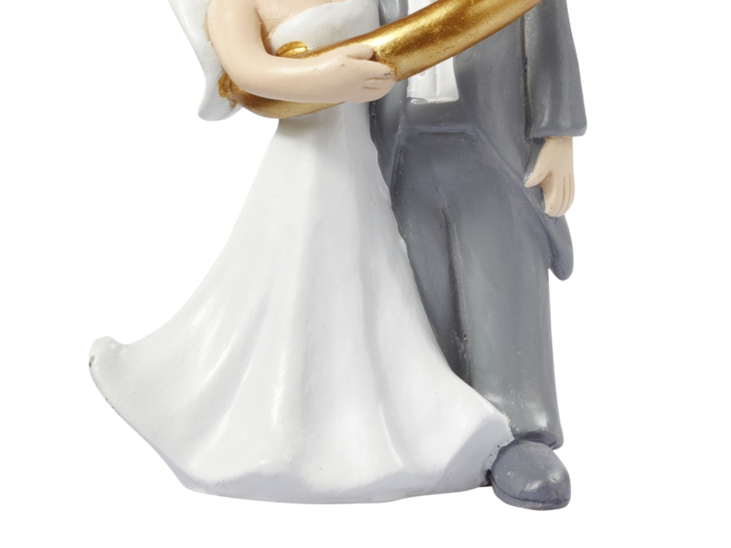 Figur zur Hochzeit | Brautpaar mit Ehering gefangen | Deko Tortenfigur | Hochzeitsfigur