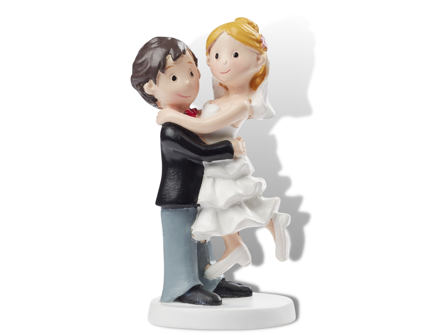 Figur zur Hochzeit | Brautpaar Bräutigam hebt Braut | Deko Tortenfigur | Hochzeitsfigur