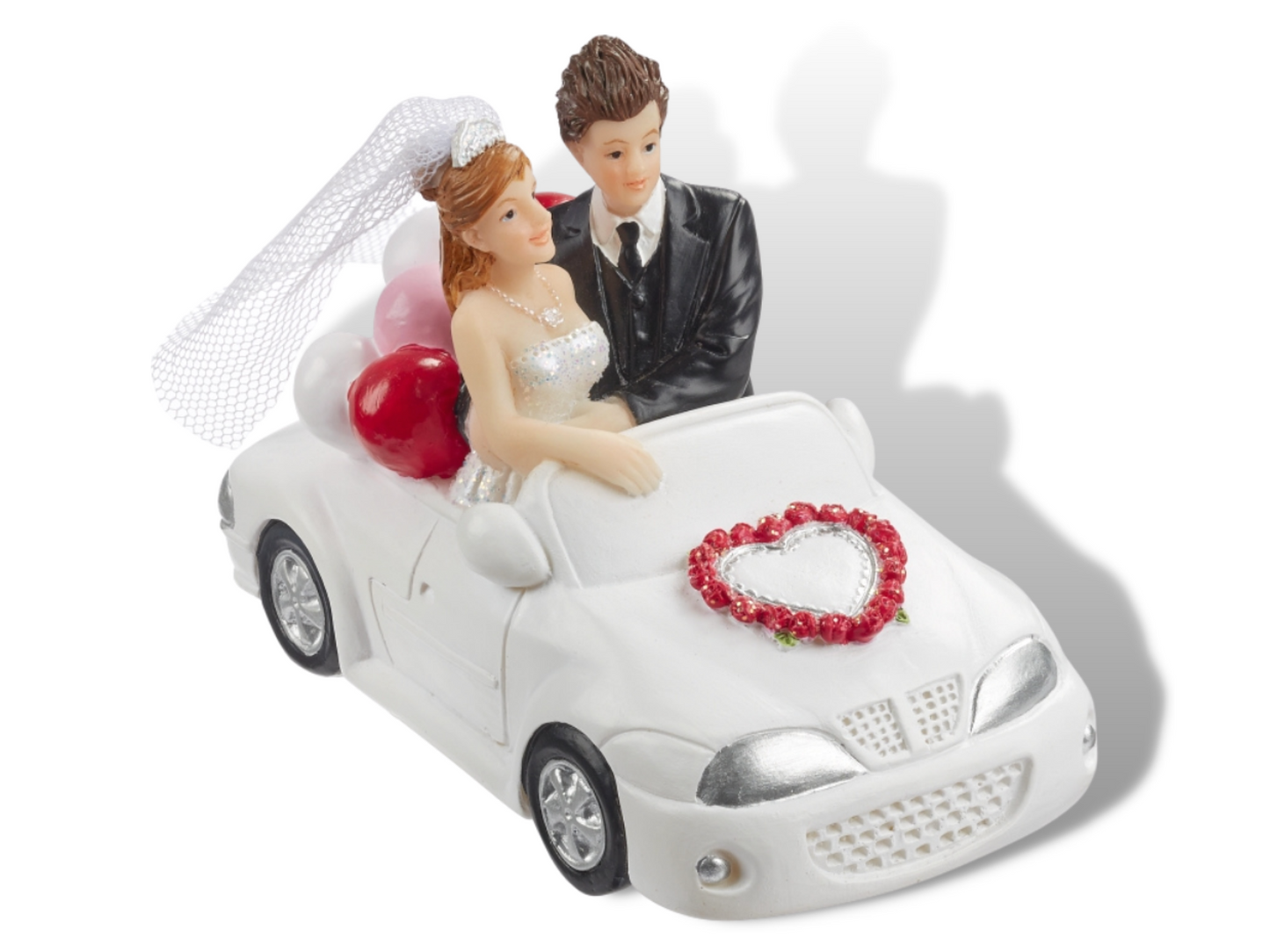 Figur zur Hochzeit | Brautpaar im Auto | Hochzeitspaar als Tortenfigur