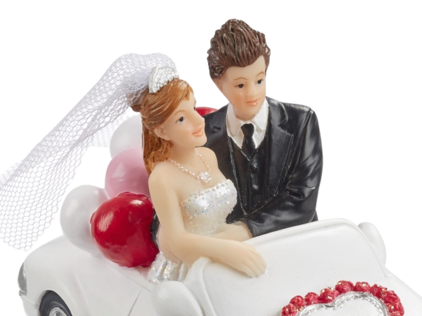 Figur zur Hochzeit | Brautpaar im Auto | Hochzeitspaar als Tortenfigur