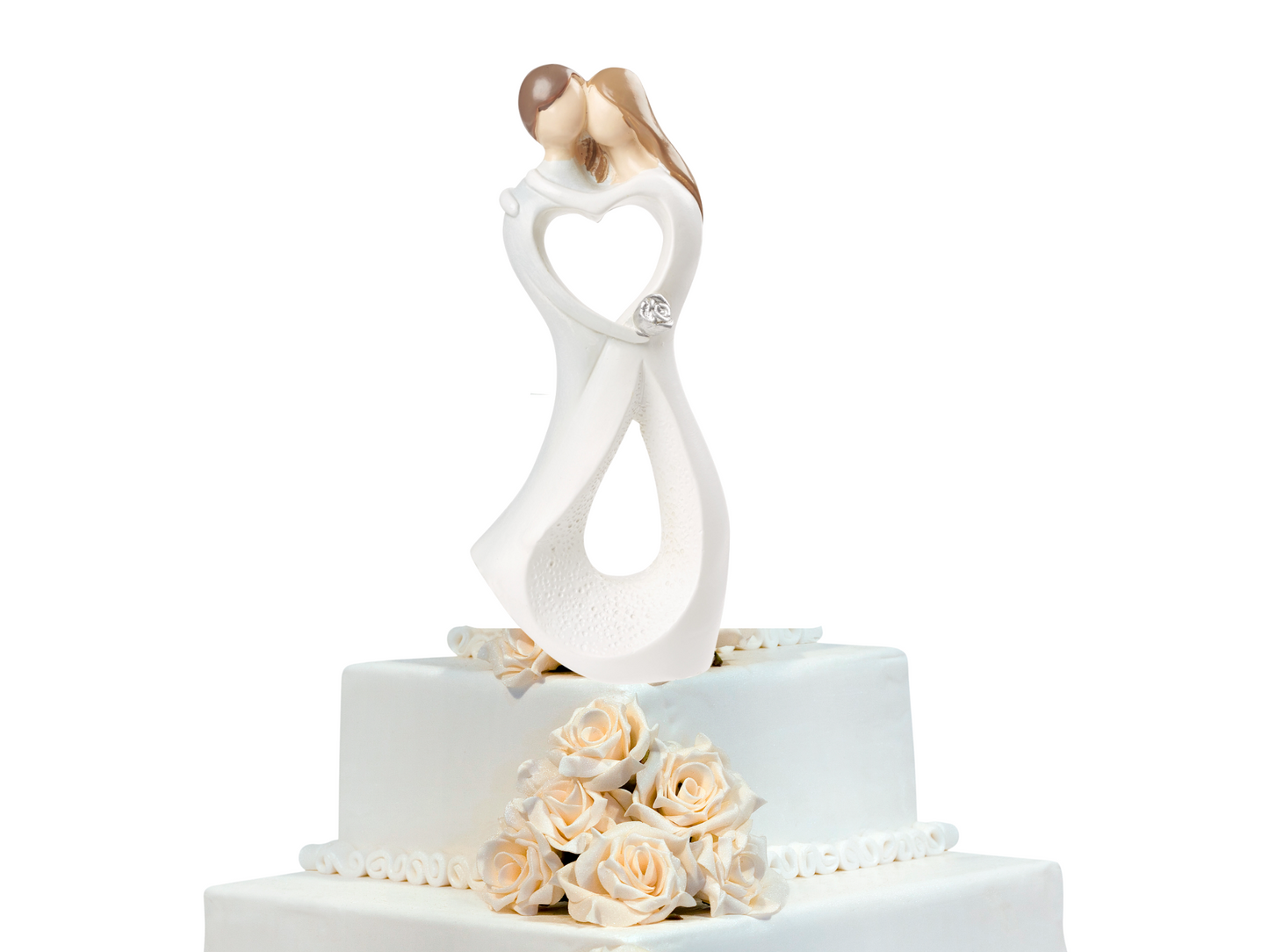 Figur zur Hochzeit Brautpaar für Hochzeitstorte Deko Tortenfigur modern