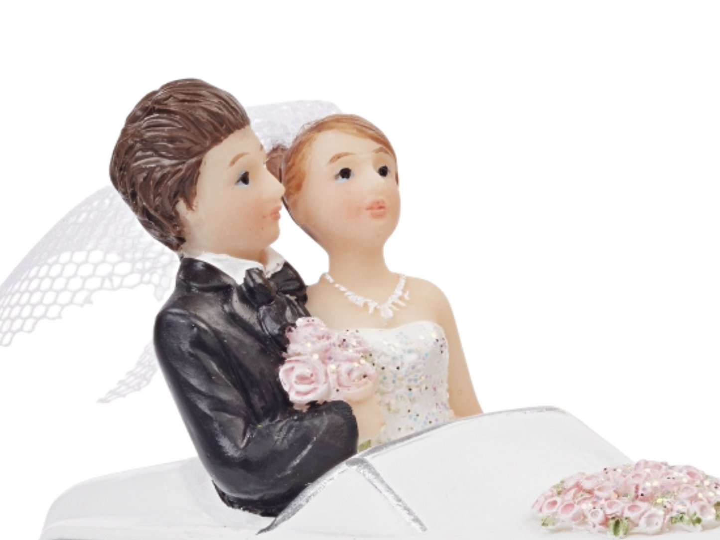 Figur zur Hochzeit | Brautpaar im Boot| Deko Tortenfigur | Hochzeitsfigur Flitterwochen Schifffahrt