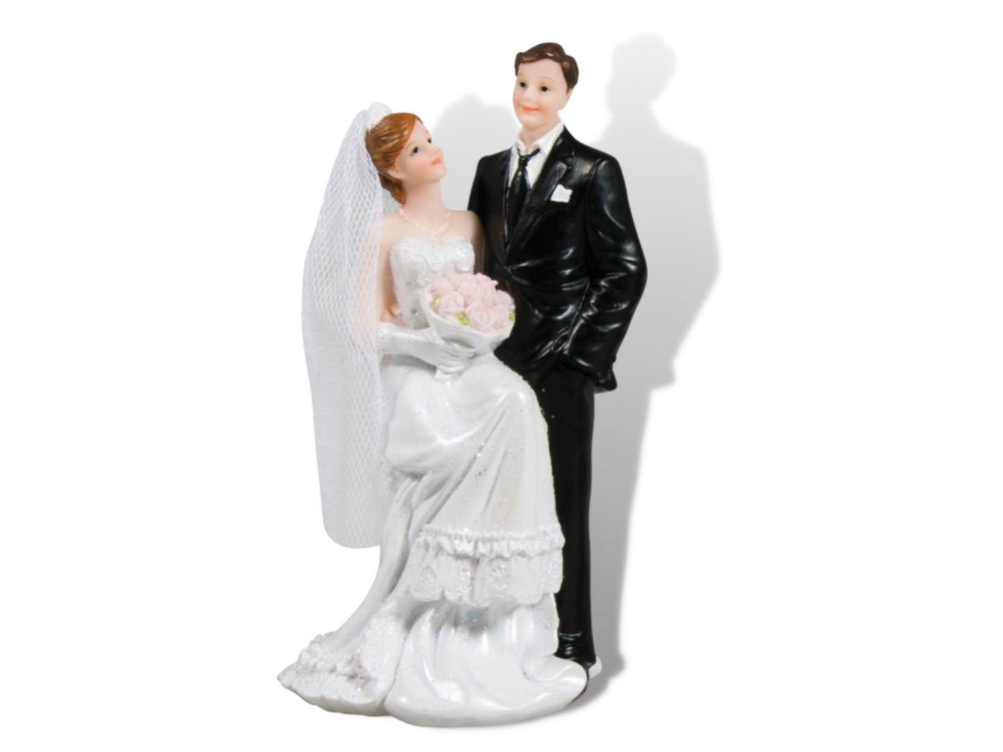 Figur zur Hochzeit | Brautpaar Bräutigam sitzend | Deko Tortenfigur | Hochzeitsfigur