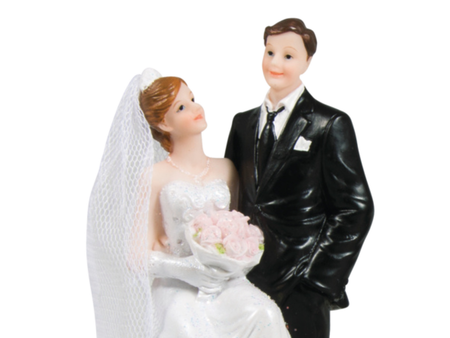 Figur zur Hochzeit | Brautpaar Bräutigam sitzend | Deko Tortenfigur | Hochzeitsfigur