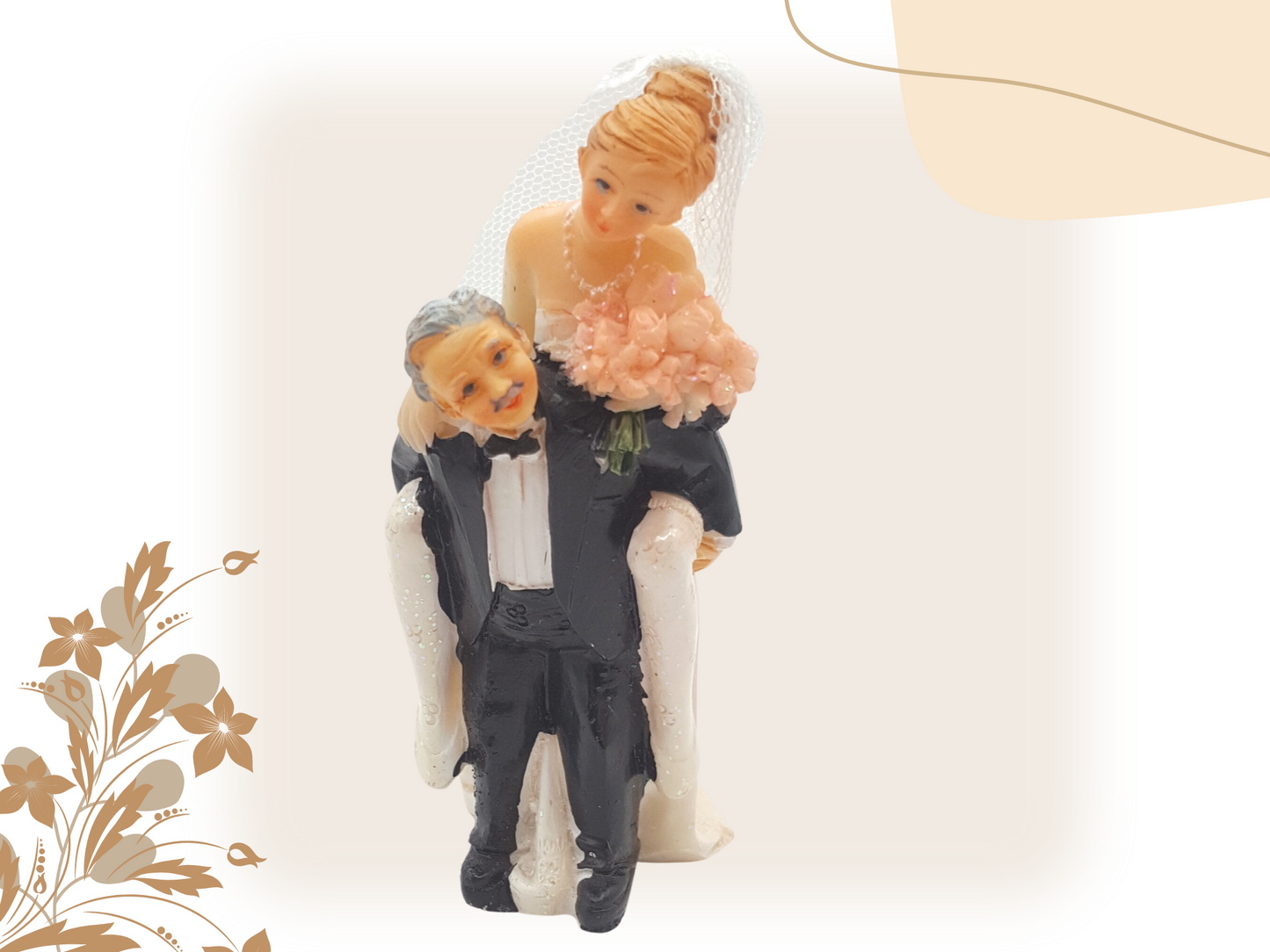 Deko Figur zur Hochzeit Huckepack