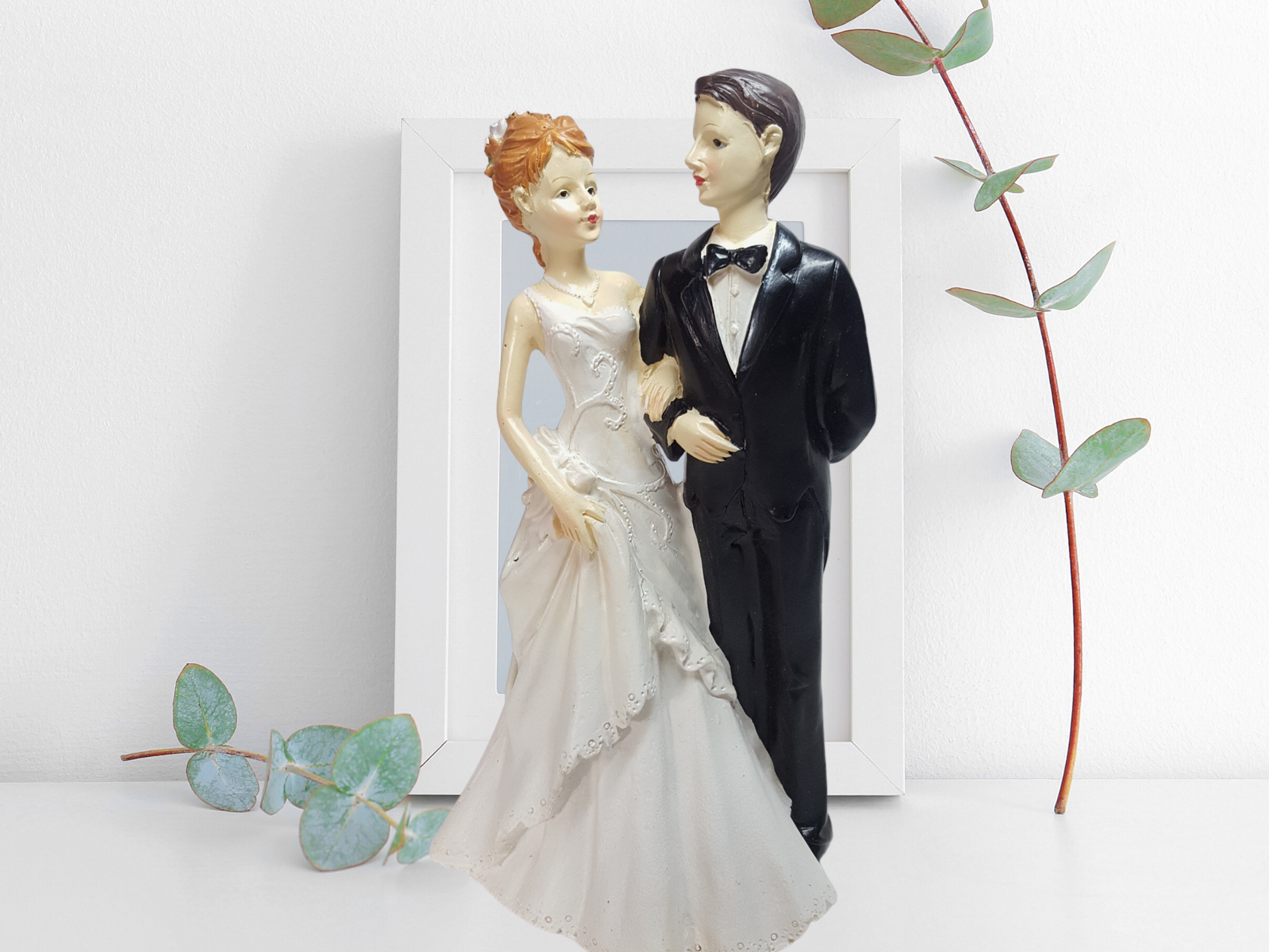 Deko Figur zur Hochzeit Vintage