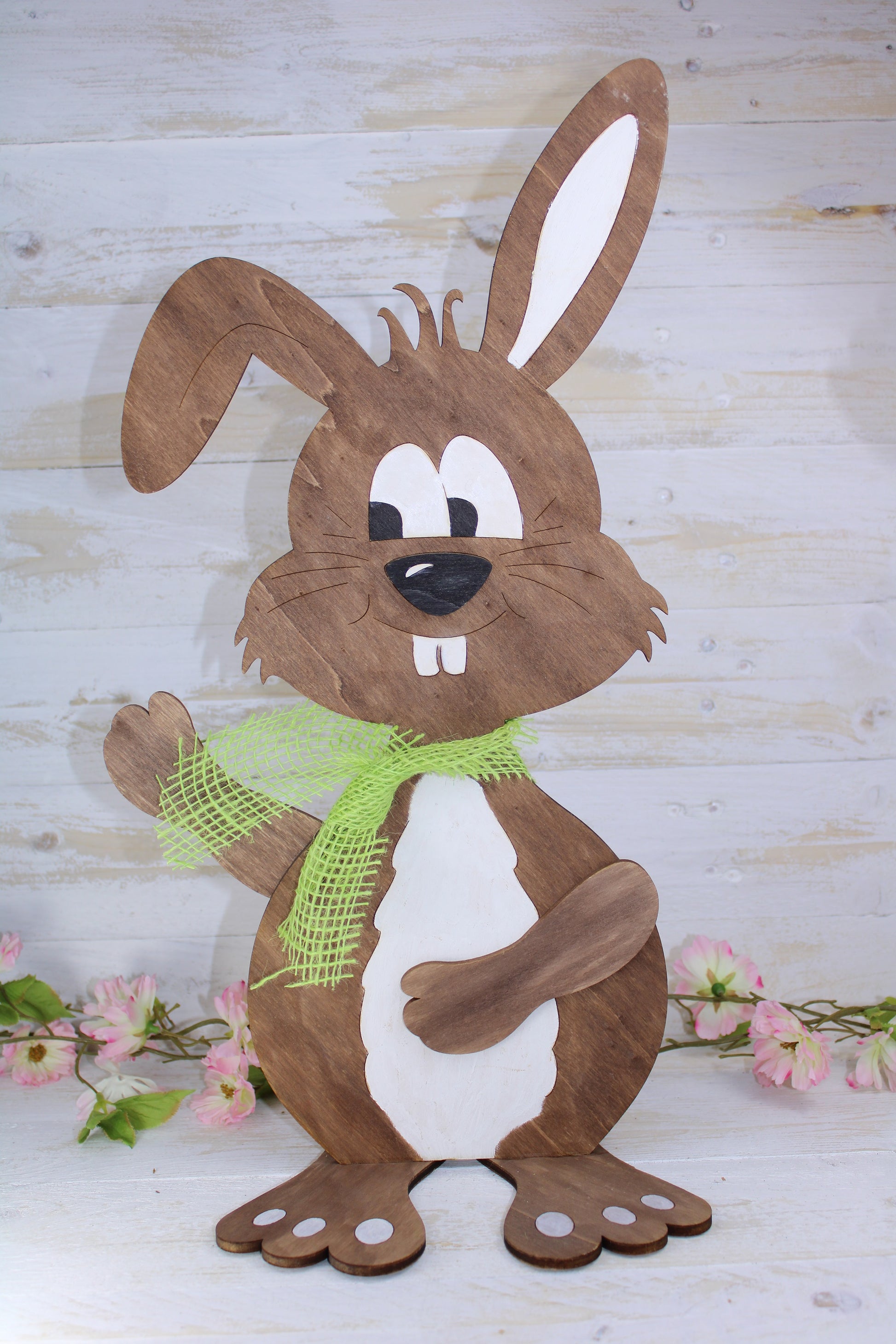 XL großer Osterhase aus Holz 47cm