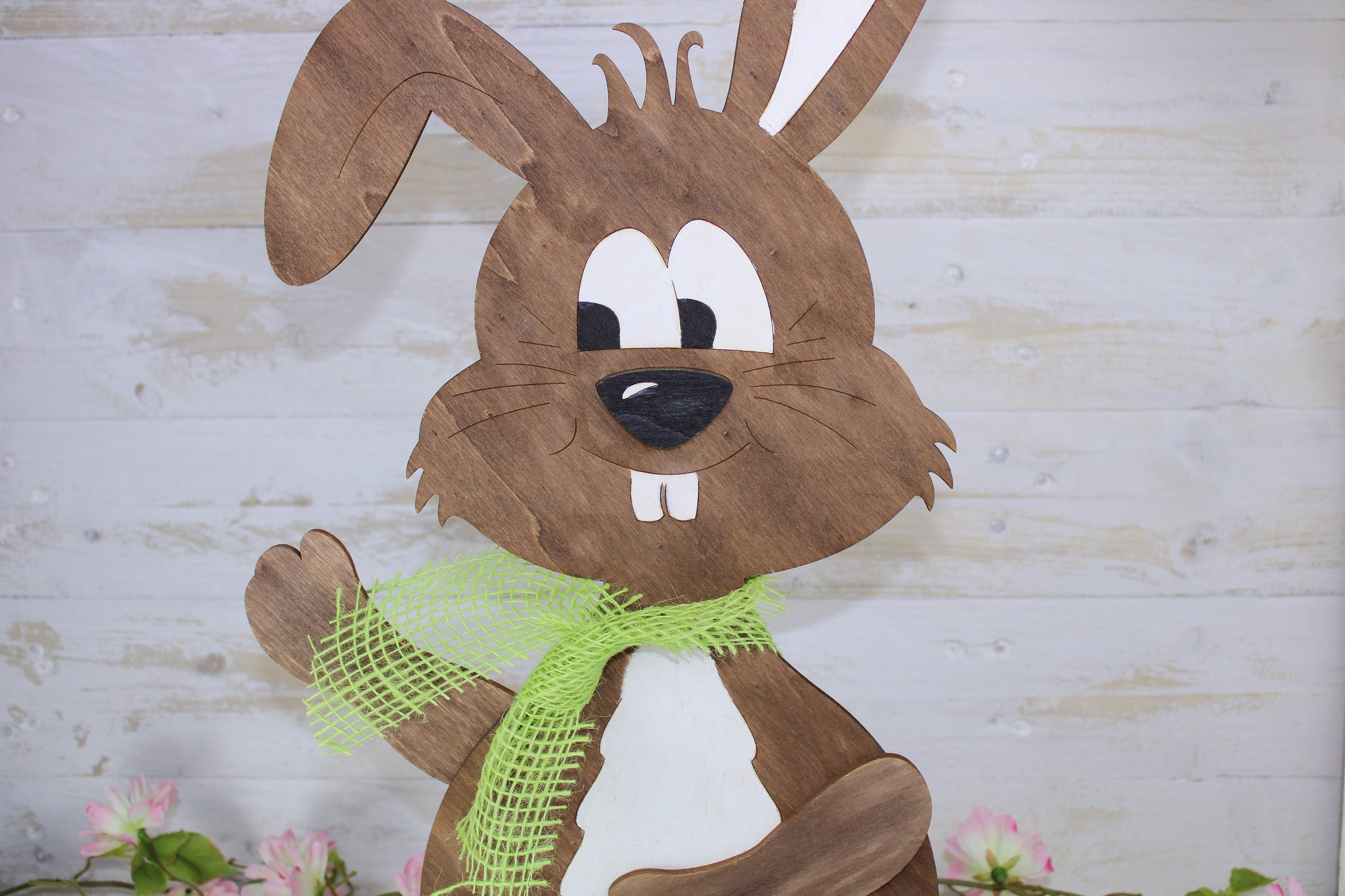 XL großer Osterhase aus Holz 47cm