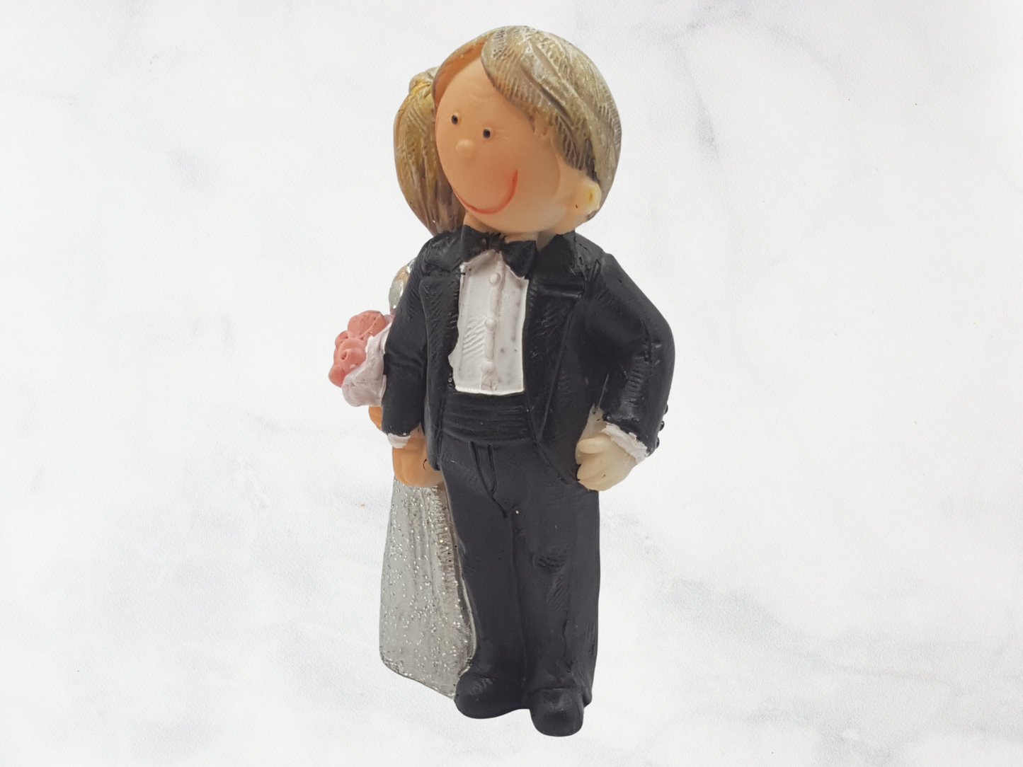 Deko Figur zur Silberhochzeit Rückenhalt